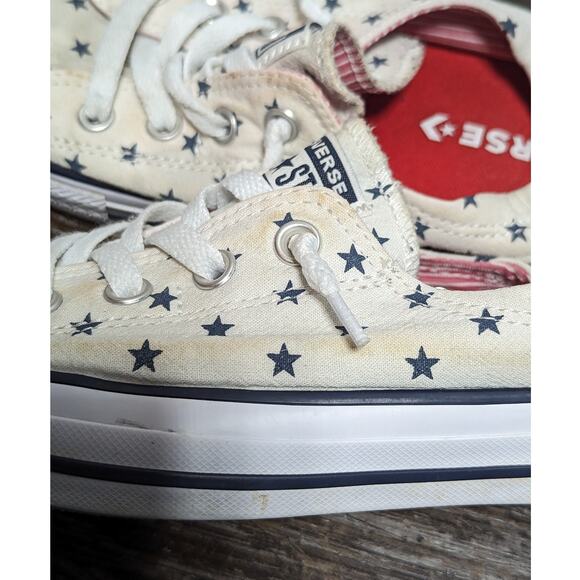 Converse Women's Red White Blue Star Pattern Classic Slip on Sneaker Size 10 - Picture 6 of 7